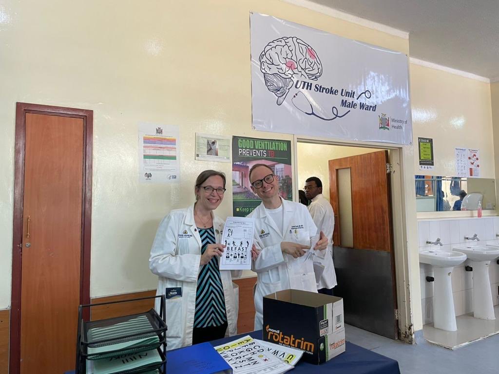 The Stroke Unit in Zambia is officially open! Exciting work by @DeannaSaylor1, chief resident Gabriel Sneh and our colleagues at UTH!