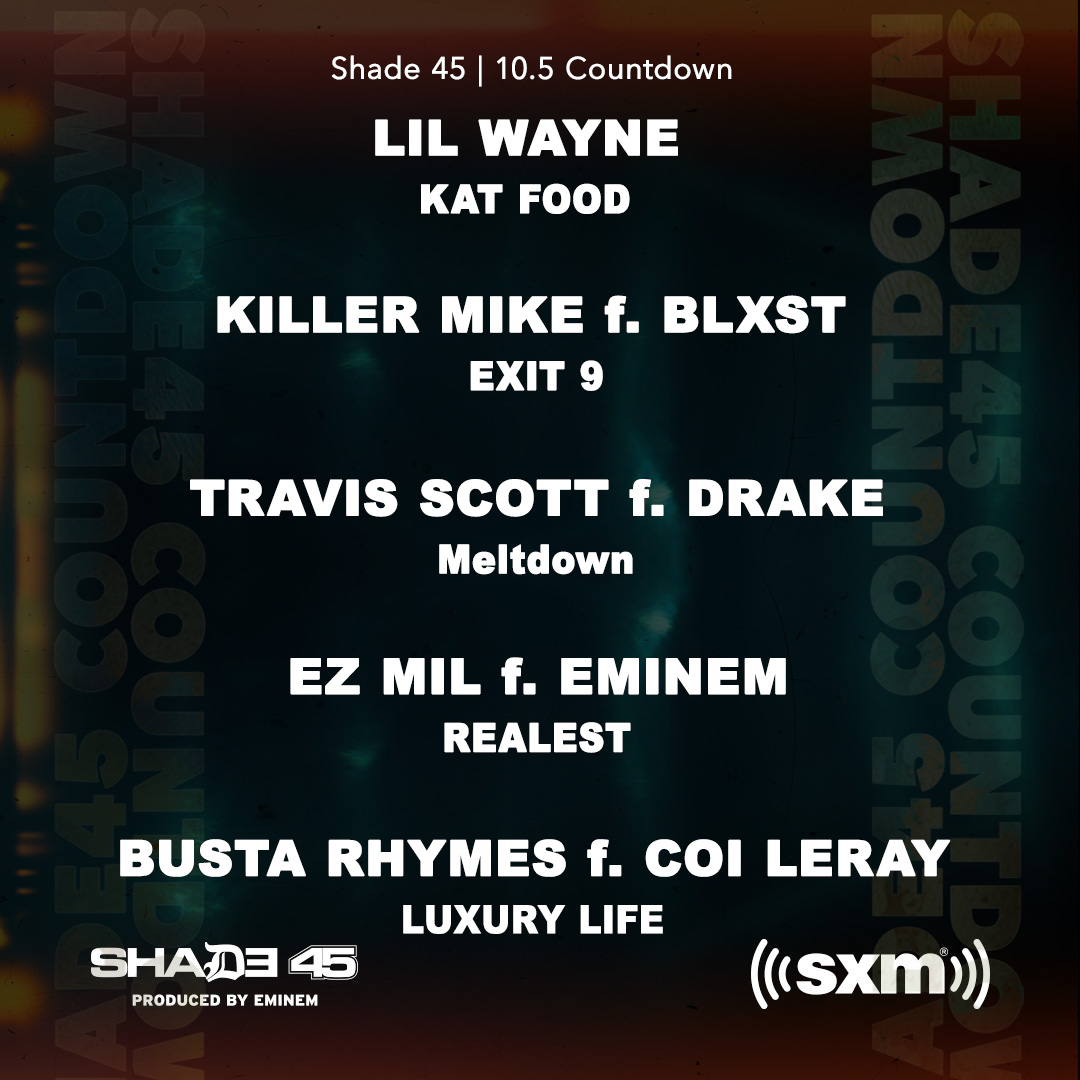 Shade45's tweet photo. Missed the countdown on Shade 45? 🤔 We've got you covered! 🤗 Listen in to the top 5 tracks of the week! 🎧
Mon 9pm ET, Wed 7am ET, & Sun 2am ET. Only on Shade 45
@siriusxm Ch. 45
#Shade45 #Top5Tracks #10Point5Countdown https://t.co/OCxHwcvyQO