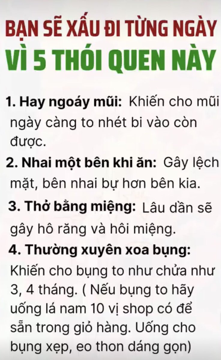 Albert8888HP's tweet photo. 5 thói quen hàng ngày làm bạn xấu đi.
Đố cả nhà biết thói quen thứ 5 là gì?
Ai đoán đúng sẽ có phần thưởng bất ngờ.
#thoiquen #dudoan #gift #surprise #siamparagon #stuu #พารากอน https://t.co/vvocspWsIP