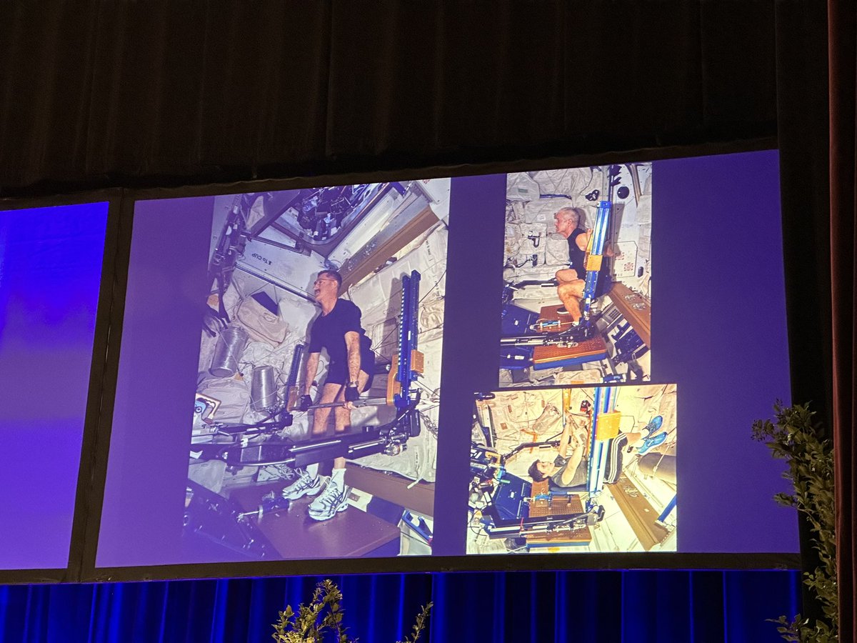 TLiewluck's tweet image. Opening ceremony at #WMS2023 by @astro_DonThomas: #Myology in space!!!