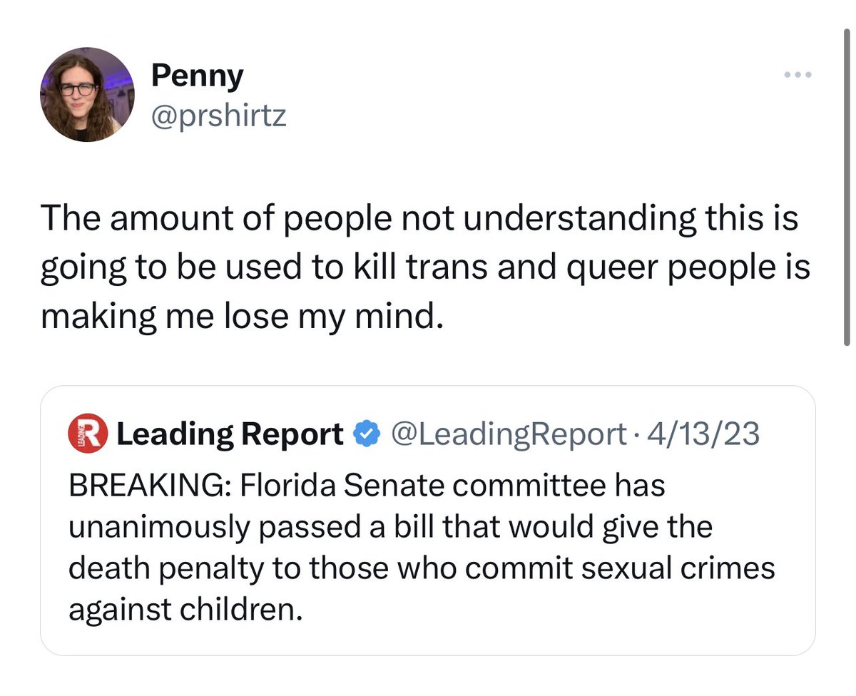 So… Penny is saying that “trans people” are committing sexual crimes against children?🤔 When people show you who they are, believe them.