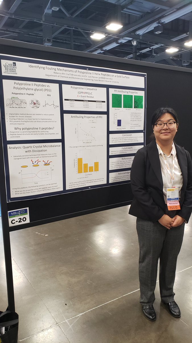 Graduate students Sogol Asaei and Rebecca Ahn presented fantastic posters at the #MST23 @SFBiomaterials poster session today! 🤩 👏👏👏