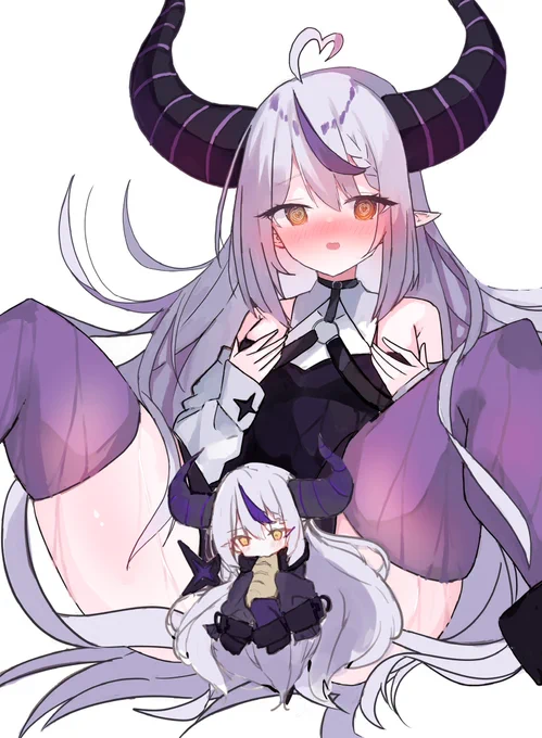 どっちの絵が好き? ラプちゃん→いいね しおんちゃん→リポスト
