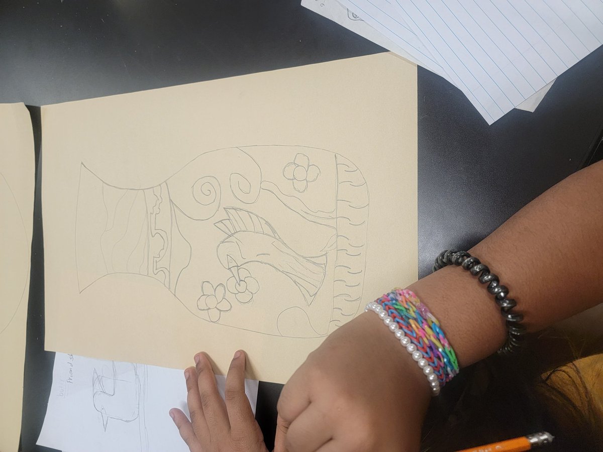 WolfPackArtWMS's tweet photo. Our student artists have been busy working on their Hispanic Heritage Month artwork. Can't wait to see the finished pieces. 🎨 
@Welch_WolfPack
#WMSWolfPack #WolfPackArt #WMSArtRocks #HispanicHeritageMonth2023 https://t.co/TYF6cONstE