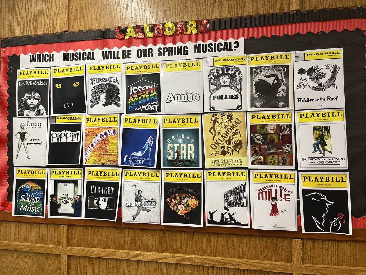 All will be revealed at 3:00 pm tomorrow afternoon! What will the Maine South Spring musical be? Can you guess?? @msouthband <a href="/Maine_South/">Maine South HS</a>