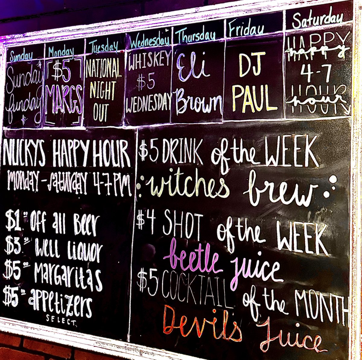 nuckysbar's tweet photo. Our week at a glance 🎃 https://t.co/jzUv0vBixI