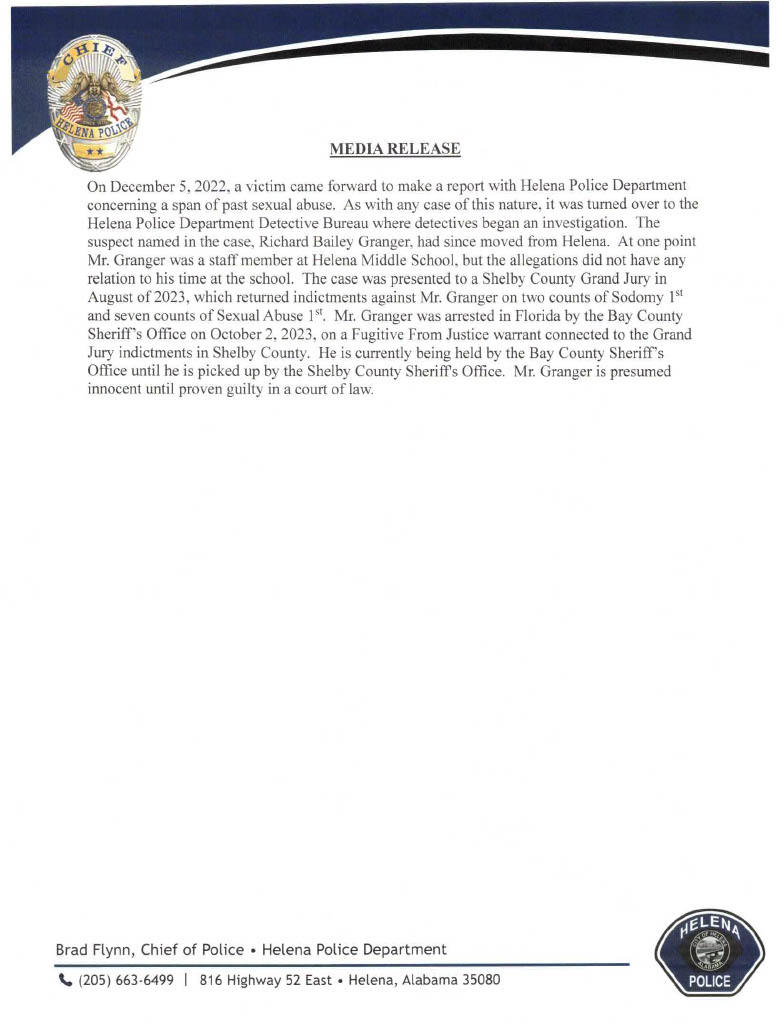 Helena, Alabama Police Department (@helenapolice) on Twitter photo 