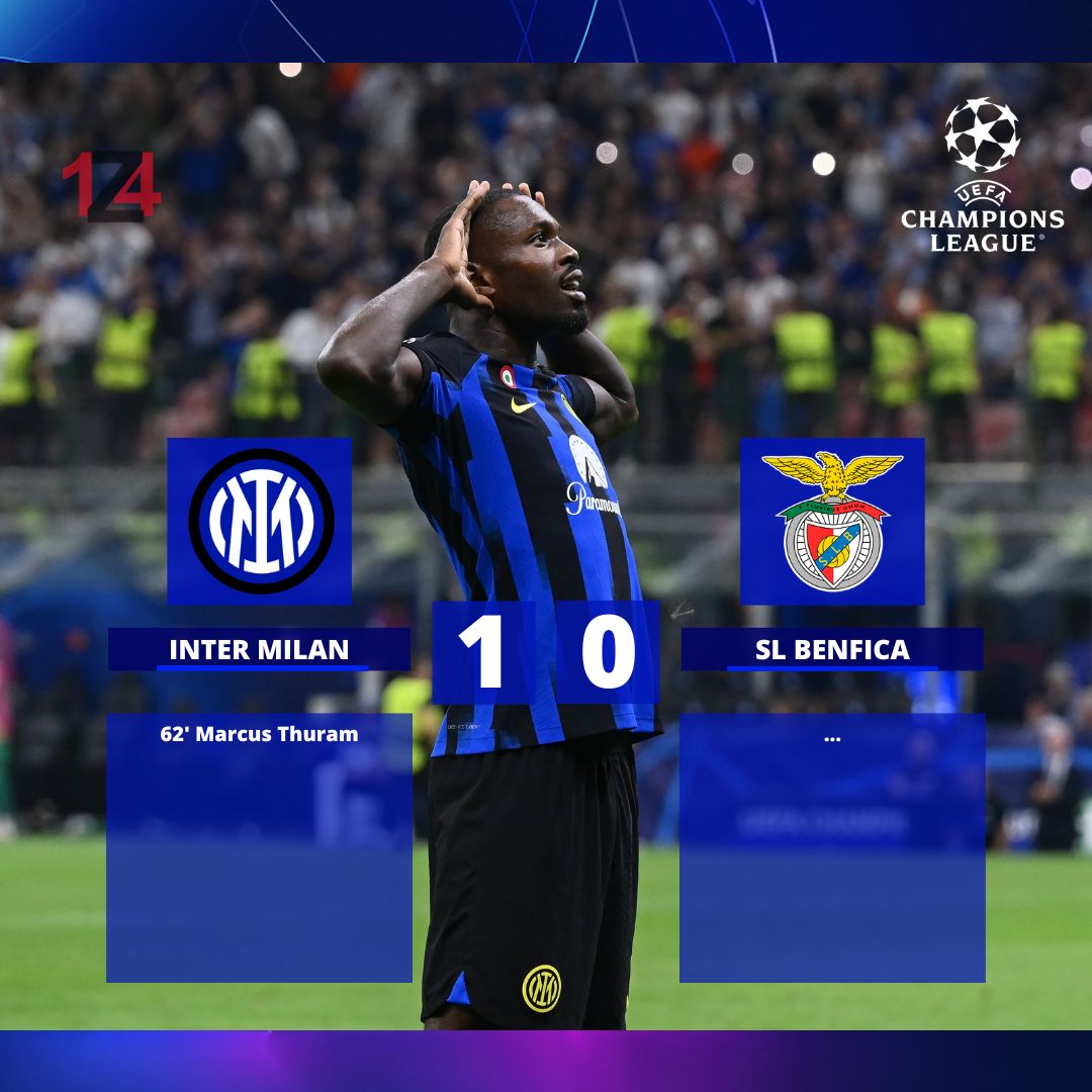Zona14fc's tweet photo. 📌 Thuram salvador

✅ El #InterMilan generó mucho pero el francés fue el único que logró destrabar el encuentro.

❌ Mal inicio del #Benfica que es el último del grupo tras perder ante Salzburgo e Inter.
#UCL #ChampionsLeague #Futbol #Europa #UEFA https://t.co/hcnEKmSXgC