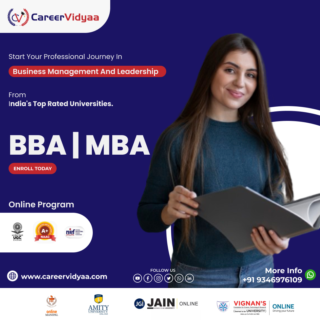 careervidyaa's tweet image. Start your professional Journey in business management and leadership. – BBA|MBA
For more information

Visit : careervidyaa.com
Call : +91 9346976109

#MBA #PGDBA #PGDBM #PGDM #ExecutiveMBA #ExecutivePGDBM #ExecutivePGDBA #MBACorrespondence #DistanceMBA #OnlineMBA