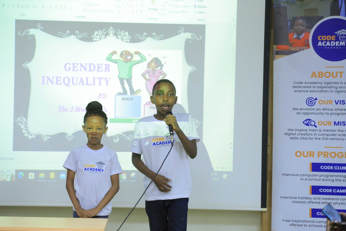 code_academy_ug's tweet image. Mwesigwa Gabriel, 11, Scratch Intermediate 🎮 Gabriel is leveling up with &apos;Gender Harmony Arcade,&apos; promoting equality through gaming! #GamingForEquality #CodeForChange #47thCodeCamp #HalfDecade #5yearsofImpact in partnership with @NITAUganda1 and @MoICT_Ug