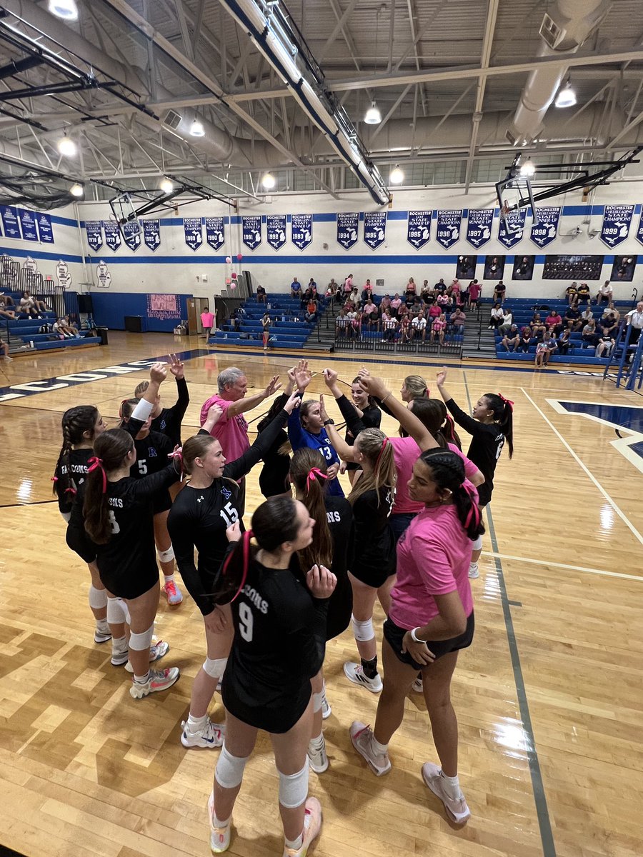 ROCH_Athletics's tweet photo. Rochester takes game four 25-23 and wins the match 3-1! @RHSFalcons @MrWrinkleRHS @SOFisgood @MIPrepZone @ROCvballProgram @OAAathletics https://t.co/i6IxqUkRGg