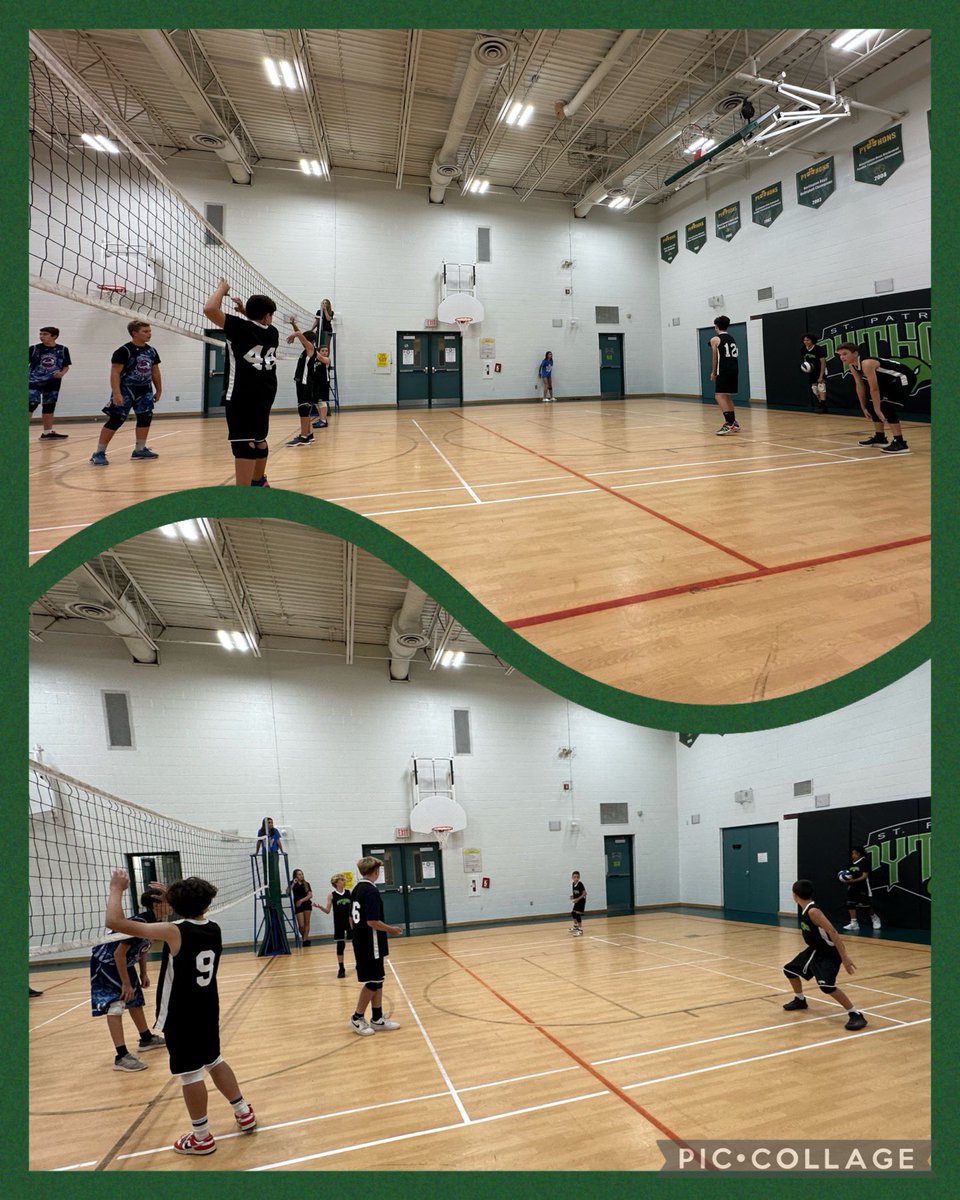 We had our first home game of the volleyball season! Thank you to my team for your dedication and hard work! I’m super excited to be your coach! Let’s go pythons! 🐍 @StPatrickB