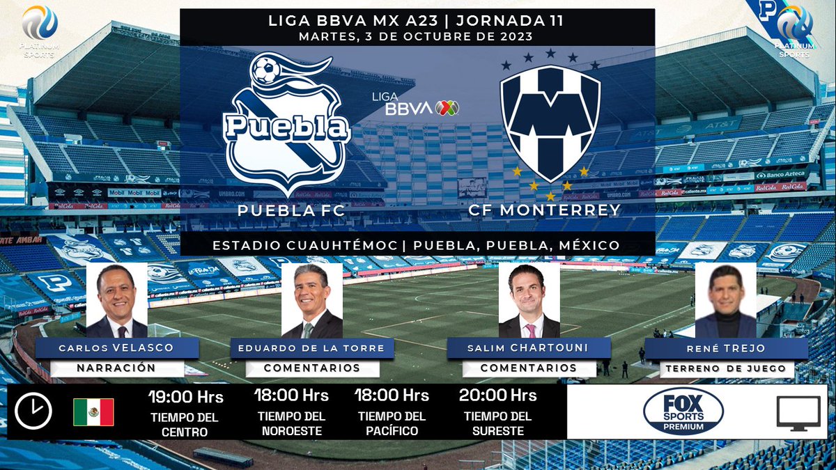 ramonovic09's tweet photo. ๐ฒ๐ฝ #LigaBBVAMX #A23 #Jornada11 | @ClubPueblaMX ๐ @Rayados
#Puebla #Rayados
๐๏ธ Se Juega
๐ฒ๐ฝ โฐ 19:00 Hrs TC, 18:00 Hrs TP
๐บ #FSPremiumMX
๐ค @CarlosVelasco1
๐ค๐ @YayoDelaTorreM
๐ค๐ @Salimgol
๐คโณ @renetrejo19
๐คณ๐ผ #LigaMXxFSMX #PUEMTY https://t.co/WCSBJskHxR