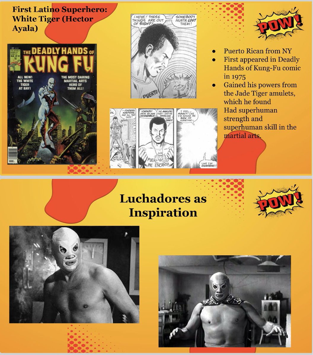 TaftHSLibrary's tweet image. At our Everything Comics Club for #HispanicHerirageMonth we learned about the first Latino superhero and that the mask-wearing Lucha Libre luchadores influenced the superhero disguise! 

#raiderslibrary
