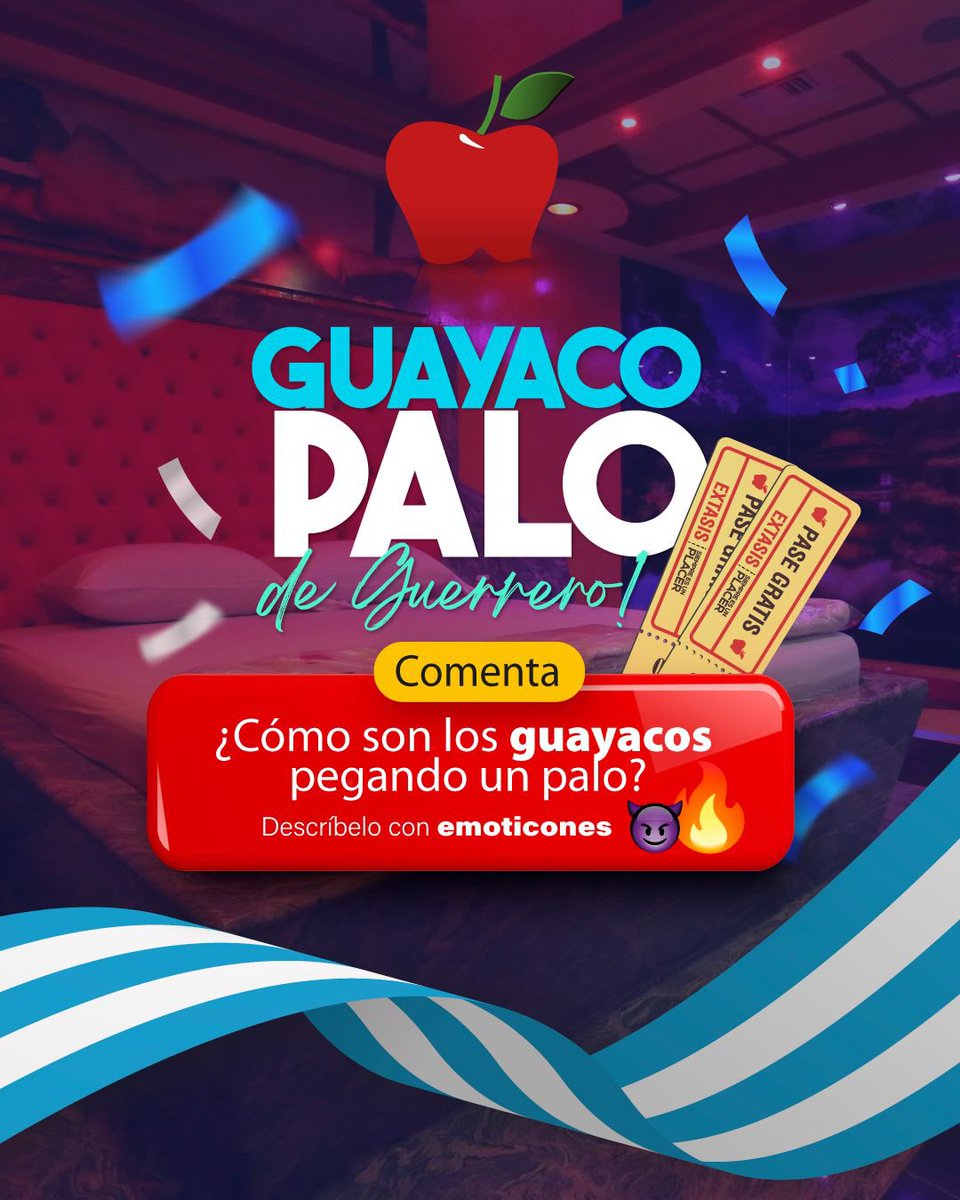 ¡Participa por Pases de Cortesía! 🎟️🍎 Sobrin@s solo tienen que comentarnos:
¿Cómo es el guayaco en la cama? 😈💦
 Descríbelo con emojis y participa para venir a celebrar las fiestas de Guayaquil en Extasis.   ¡Gánate un pase a Minisuite!

Sorteo: 9 oct ¡Participa ya! 🔥