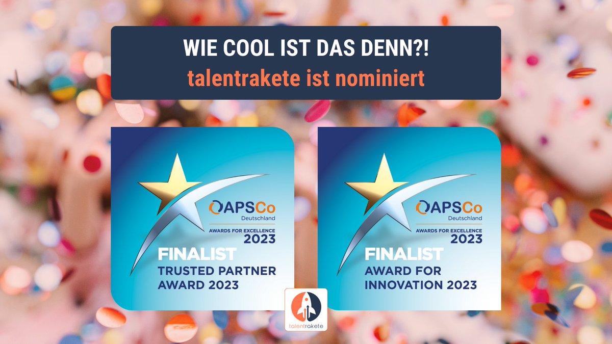 Wie sehr kann man sich über eine Nominierung freuen? Wir so: Ja! 🤩

Wofür wir uns beworben haben?

Die Awards for Excellence 2023 von <a href="/APSCoGermany/">AlenkaMladina</a>  in den Kategorien "Trusted Partner of the Year 2023" und "Award for Innovation 2023".

Schau' mal ➡️  linkedin.com/feed/update/ur…