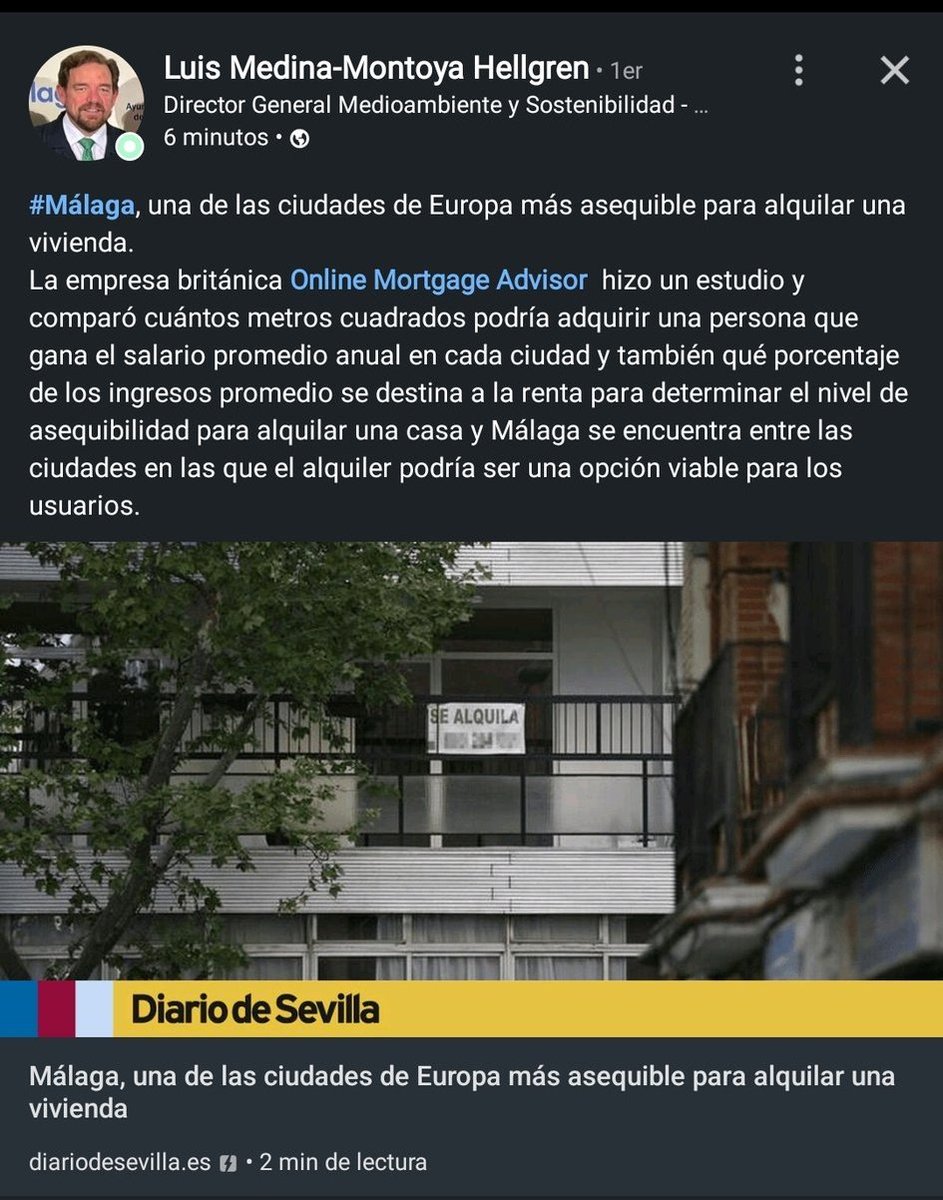 BarriosMalaga's tweet photo. 🤬 Podéis reíros o mandarlo muy lejos al sr @lmedina63
🤬 Me dice quien me manda la captura.
     "Es vergonzoso la verdad...Que nos digan que Málaga es de las ciudades más asequibles...Es un cinico"
🤬 Datos 👇De @La_SER @opiniondemalaga @malaga_ee https://t.co/KSAwzAbjxp