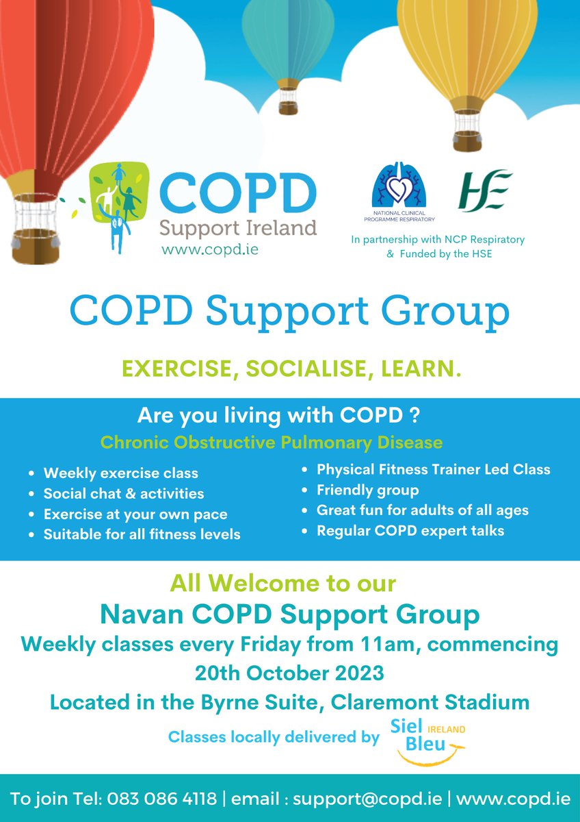 New Support Group coming soon to Navan! <a href="/MLMCommHealth/">CHO8 Midlands Louth Meath</a> <a href="/PublicHealthDM/">Department of Public Health-HSE Dublin & Midlands</a> @DMHospitalGroup <a href="/ClaremontNavan/">Claremont Stadium</a> <a href="/meathchronicle/">Meath Chronicle</a> <a href="/MeathToday/">Meath Today</a> <a href="/meathcoco/">Meath County Council</a> <a href="/NCPRespiratory1/">@NCPRespiratory</a> <a href="/PracticeNurses/">IGPNEA</a> <a href="/ICGPnews/">Irish College of GPs</a> <a href="/Anail_Ireland/">Anáil</a> <a href="/HsehealthW/">HSE Health & Wellbeing</a> <a href="/HSELive/">HSE Ireland</a> <a href="/CarersIreland/">Family Carers Ireland</a> <a href="/AgeFriendlyIrl/">Age Friendly Ireland</a>