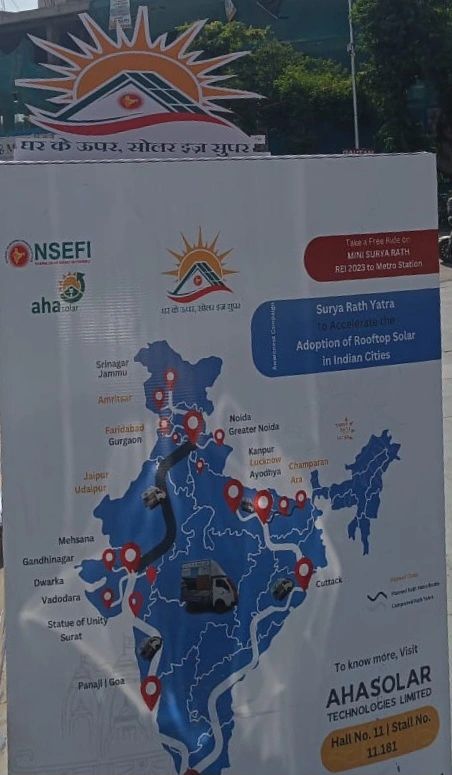 NSEFI_official's tweet image. Reach REI through mini Surya Rath 🛺 #freeRides

Your Last mile travel needs have been taken care of by #NSEFI &amp;amp; @AhaSolar 

Our Surya Rath's are available for you to take a #FREE RIDE from Metro Station to #REI expo, Greater Noida, from 4-6 October'23 

The surya rath's are