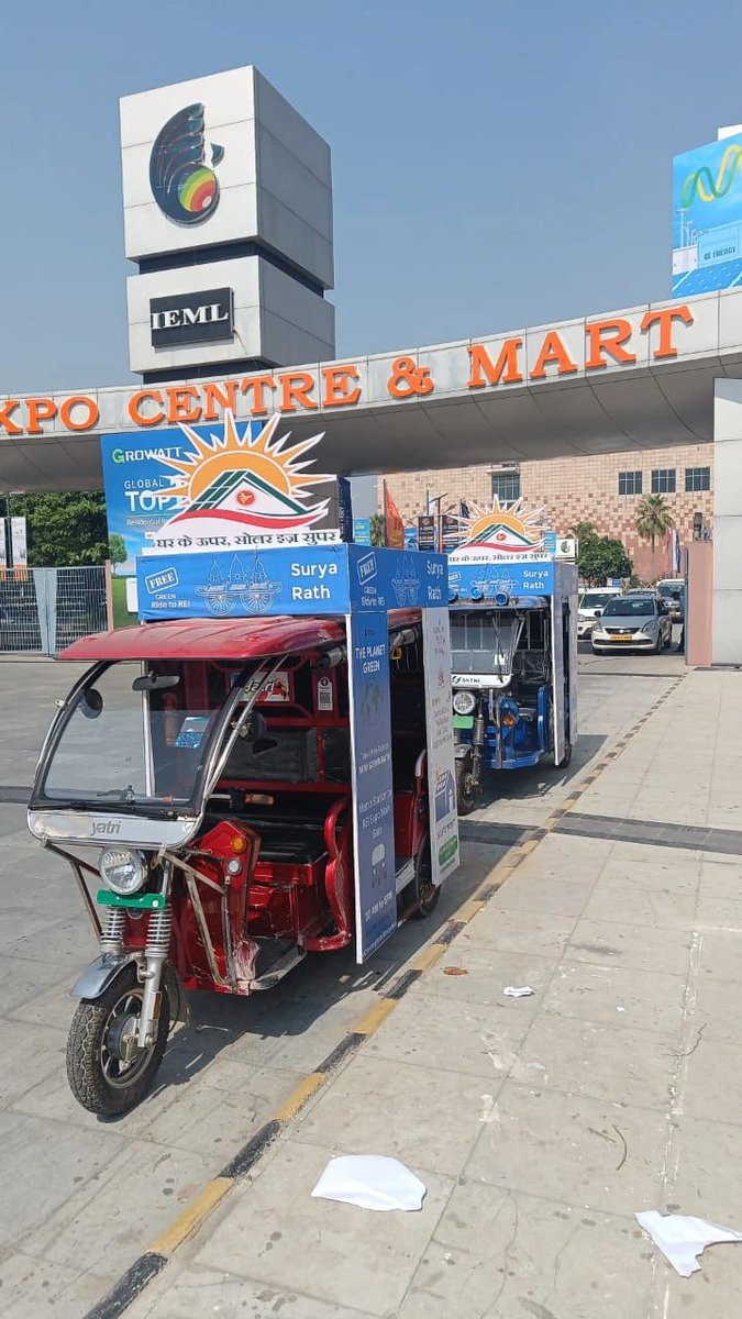 NSEFI_official's tweet image. Reach REI through mini Surya Rath 🛺 #freeRides

Your Last mile travel needs have been taken care of by #NSEFI &amp;amp; @AhaSolar 

Our Surya Rath's are available for you to take a #FREE RIDE from Metro Station to #REI expo, Greater Noida, from 4-6 October'23 

The surya rath's are