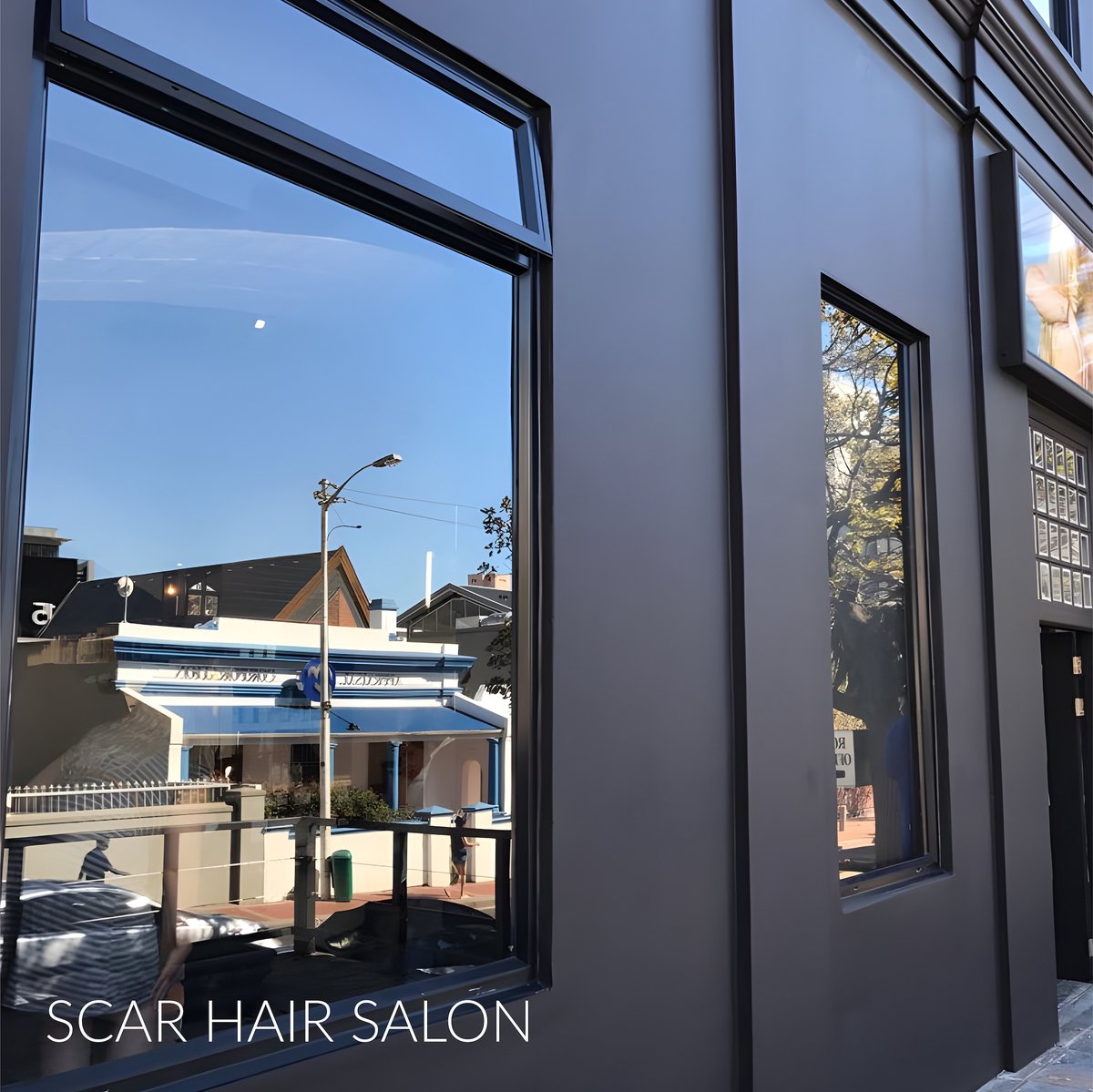 MetalWindows1's tweet photo. We refurbished the façade of the iconic Scar Hair Salon. Charcoal powder-coated high-spec aluminium products, custom designed by Metal Windows, was installed to match their dark exterior aesthetic.

#metalwindows #hairsalon #aluminiumwindows #FORMANBrand #industrialdesign https://t.co/LCGxk6Nn6P