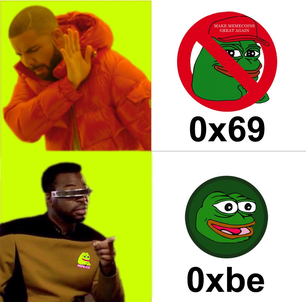 i3inary's tweet image. pepe.co
🐸♾️⚡️
#rarepepes #pepecommunity
we have unmatched feels.

feels good man.