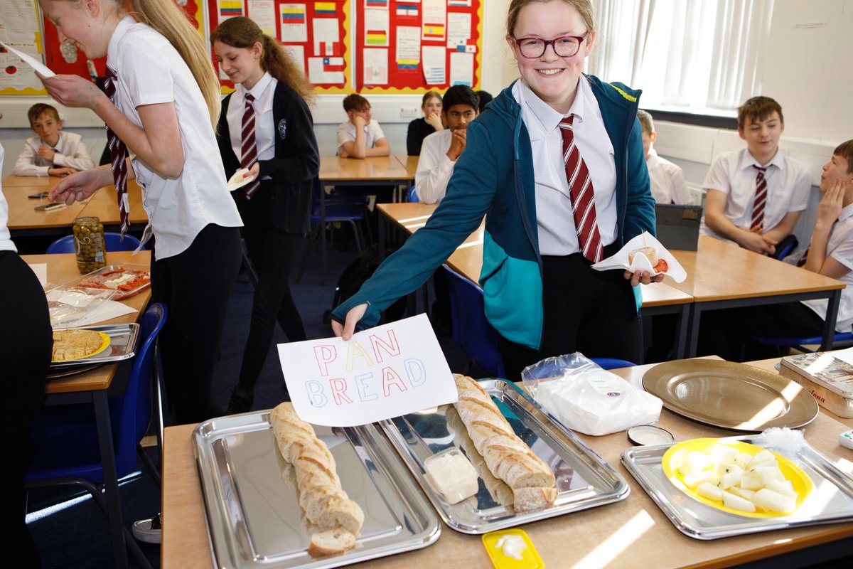 Our <a href="/FHS_ML/">FHS Modern Languages</a> Dept led a fantastic food tasting day for European Day of Languages.  Pupils in our Wider Achievement class delivered lesson content and served food.  Well done to Miss McAvoy for leading this great event!