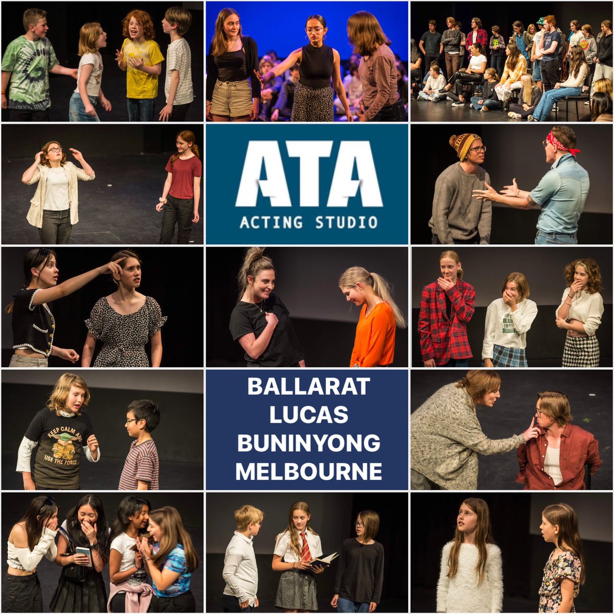 ATAacting's tweet image. TERM 4 STARTS NEXT WEEK
💥FREE TRIAL CLASS 💥
ATA Acting Studio runs classes in Ballarat, Buninyong, Lucas &amp;amp; Melbourne. 
PM with any questions or see our website for more details.
ataactingstudio.com
📞 0419593257 #actingclasses #ballarat #Melbourne
