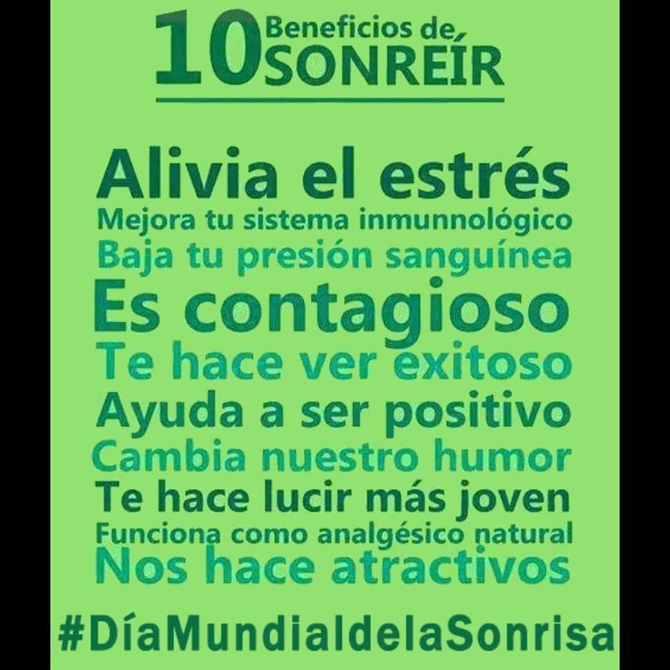 franciscoabian's tweet image. En el #DíaMundialDeLaSonrisa te cuento los #beneficios que tiene este bonito gesto para que nunca dejes de #sonreír #Felizviernes