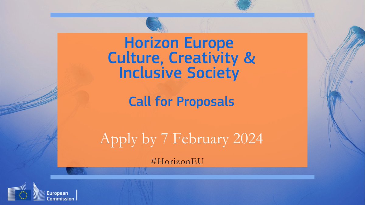 🆕Two calls for proposals open today under #HorizonEU Culture, Creativity &amp; Inclusive Society.

💰Over €180 million of EU funding is available for #research topics such as #AI #RuleofLaw #extremism &amp; more.

🚨Deadline: 7 February 2024

Find out more➡️europa.eu/!nR47cj