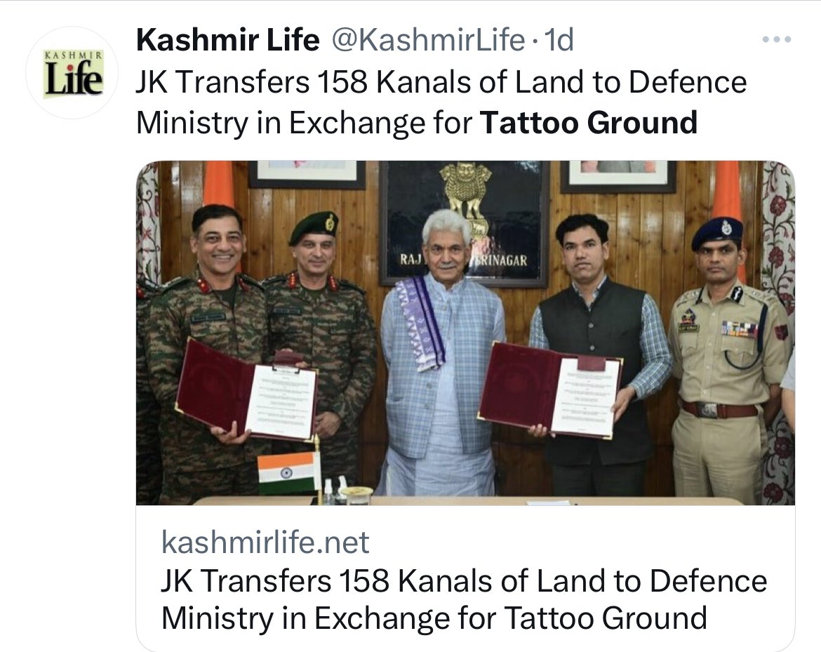 Feel nostalgic but also happy to see that the process of converting tattoo ground in Srinagar earlier held by the army into a public space initiated by Mufti sahab has finally come to fruition. He believed the gesture would symbolise the goodwill of the armed forces towards