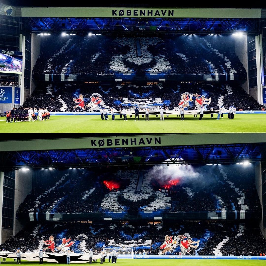 thecasualultra's tweet photo. FC København at home to Bayern München last night! 🤩🇩🇰🦁 https://t.co/Tdfoqj50lV