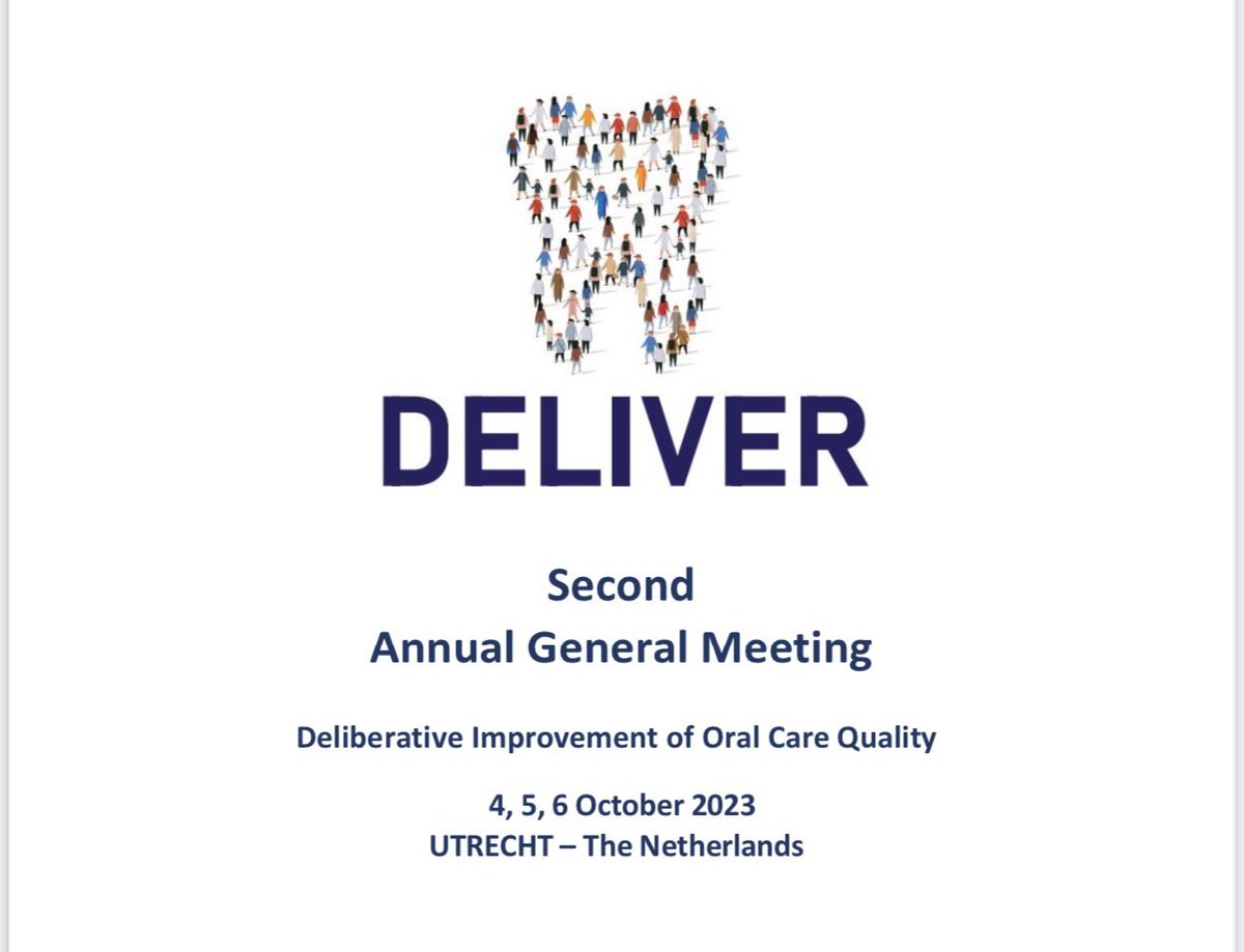 The 2nd AGM of the DELIVER project will be starting soon discussing the Deliberative Improvement of oral care quality and the progression to date from the different work packages #quality #access #UHC #nohealthwithoutoralhealth