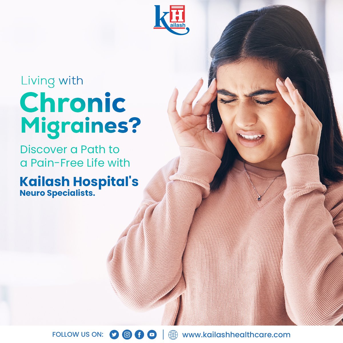 KailashHealth's tweet photo. #Migraines might be manageable at times but not all the time. Do not ignore!
Consult our Neuro experts: https://t.co/8wv8B4Eskq
#headache #migraine #migraineawareness #neuroproblems #migrainetreatment https://t.co/DVCYMrqgCS
