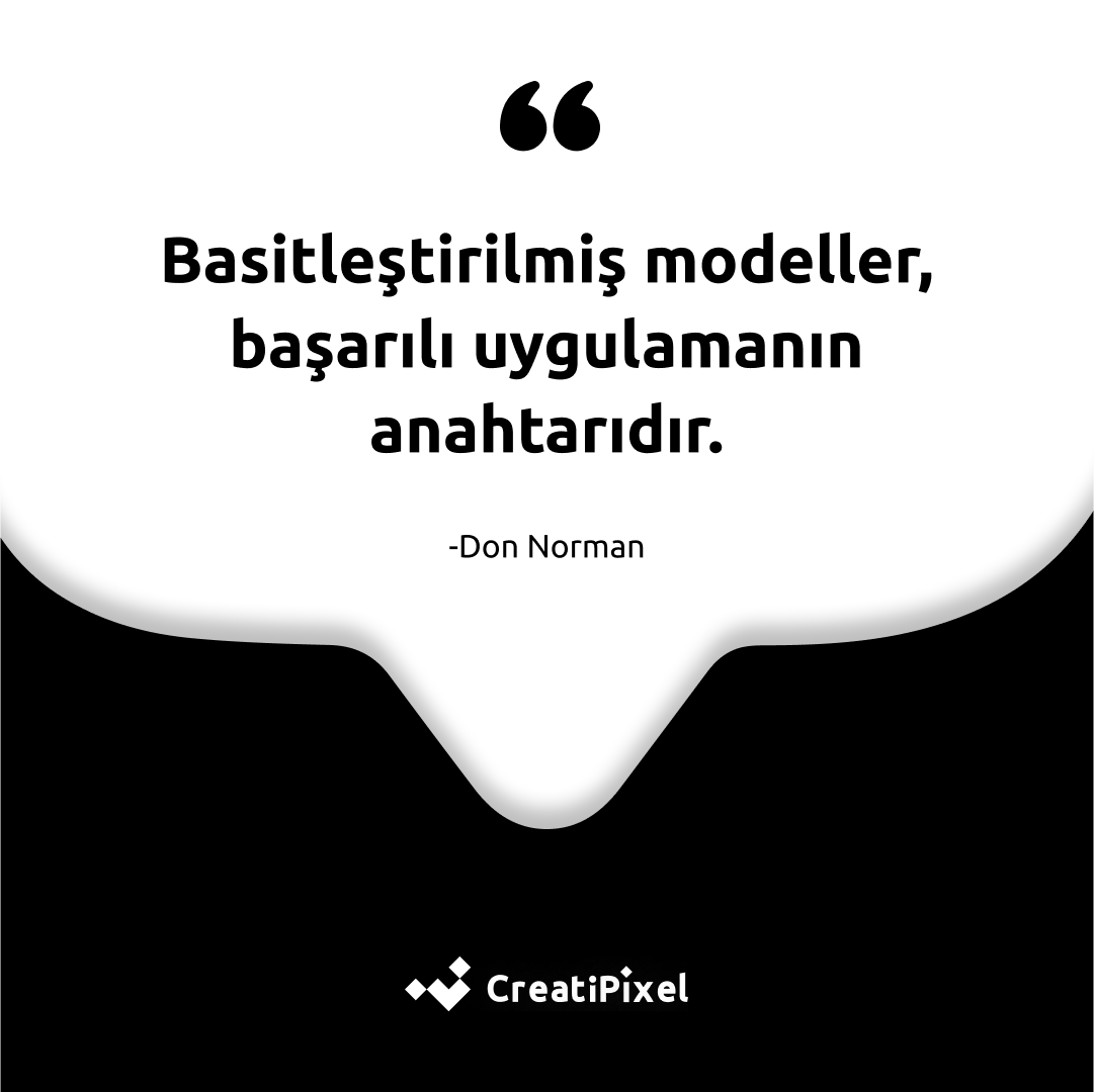 CreatiPixel's tweet image. "Basitleştirilmiş modeller, başarılı uygulamanın anahtarıdır.
- Don Norman

#ui #ux #design #DonNorman #Website