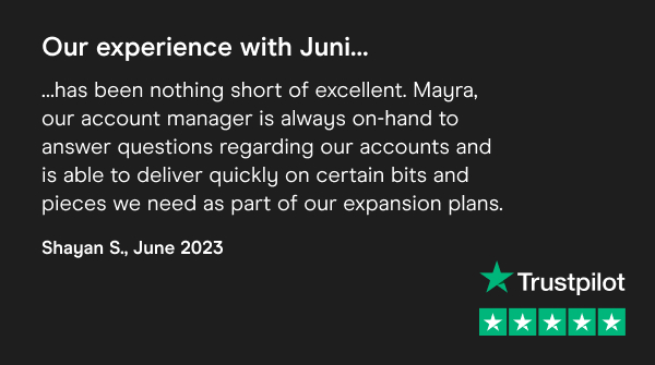 When you grow, we grow 🤝

#GetJuni #BuiltForDigitalCommerce