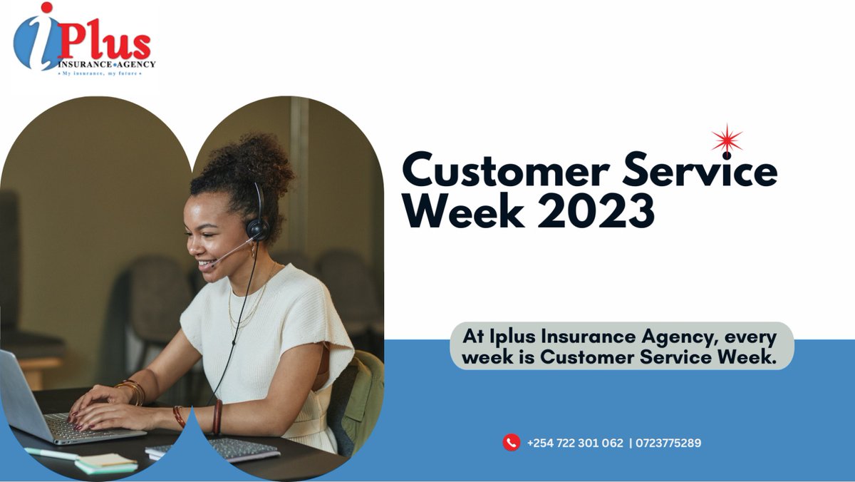 iplusinsure's tweet image. Happy Customer Service Week 2023! 🎉     
At Iplus Insurance Agency, we're committed to delivering exceptional service every day. Your safety is our priority, and we're here to assist you with all your insurance needs. #CustomerServiceWeek #IplusInsurance #SafetyFirst