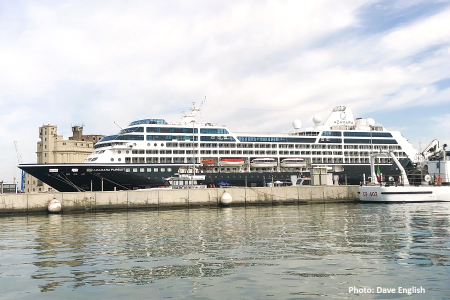 'AZAMAR PURSUIT' is a cruise ship operating for Azamara Club Cruises. Seen here visiting Livorno, Italy last week. Photo: Dave English. @mycruiseblogg @shipspotting @mykindofcruise