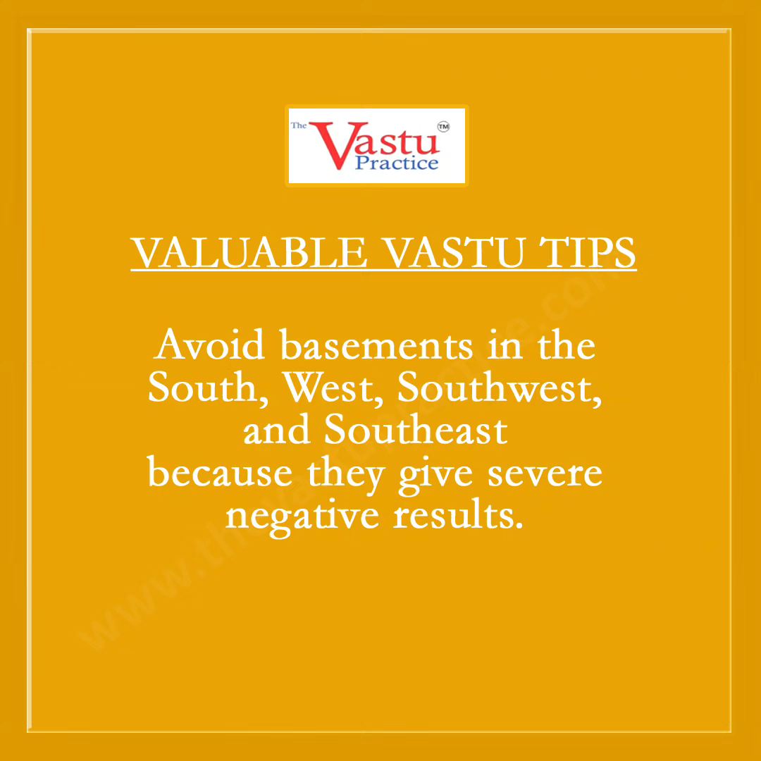 vastupractice's tweet photo. Valuable #Vastu Tips for House
Avoid #basements in the South, West, Southwest and Southeast because they give severe #negative results. 
Do visit the website for more details: https://t.co/v953MxaE9x https://t.co/yiSGO7LrMw