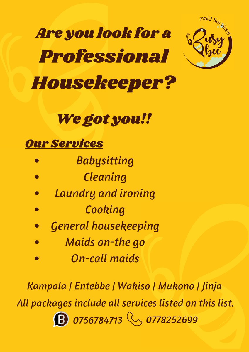 BusybeeMaidServ's tweet photo. It's Tuesday and we can't wait to serve you, our esteemed customers. Let's take care of your home for you. https://t.co/W28Z08pQTg