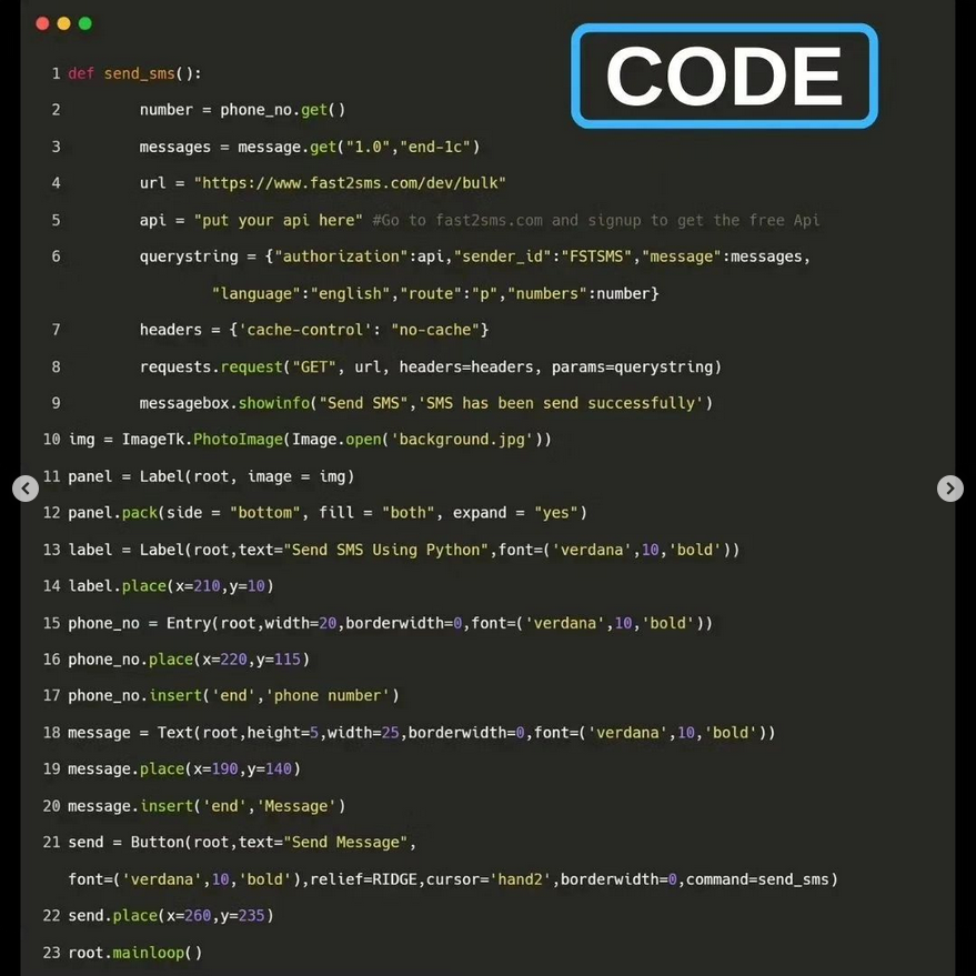 Python_Dv's tweet image. Send SMS using Python
📙 Best Python Books: bit.ly/3REqgBm

#python #programming #developer #morioh #programmer #softwaredeveloper #computerscience #webdev #webdeveloper #webdevelopment #pythonprogramming #pythonquiz #ai #ml #machinelearning #datascience