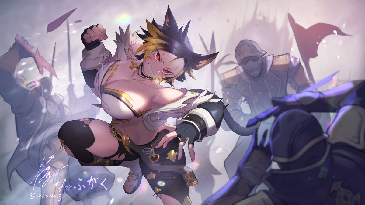 Skebで依頼頂いたFF14のOC、割と技法が上手くまとめられた頃だったので個人的に気に入ってるイラスト 