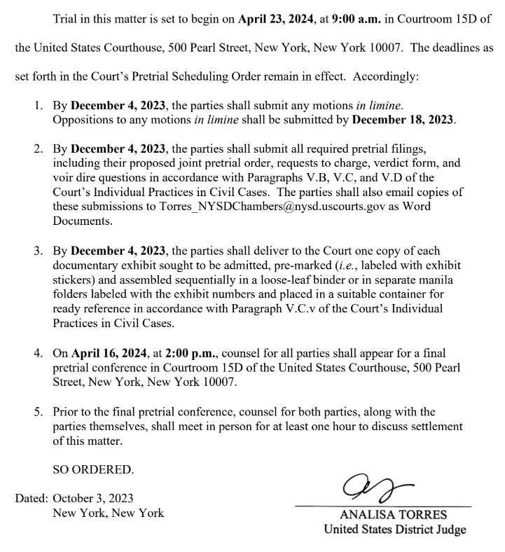 Ripple Vs SEC important dates