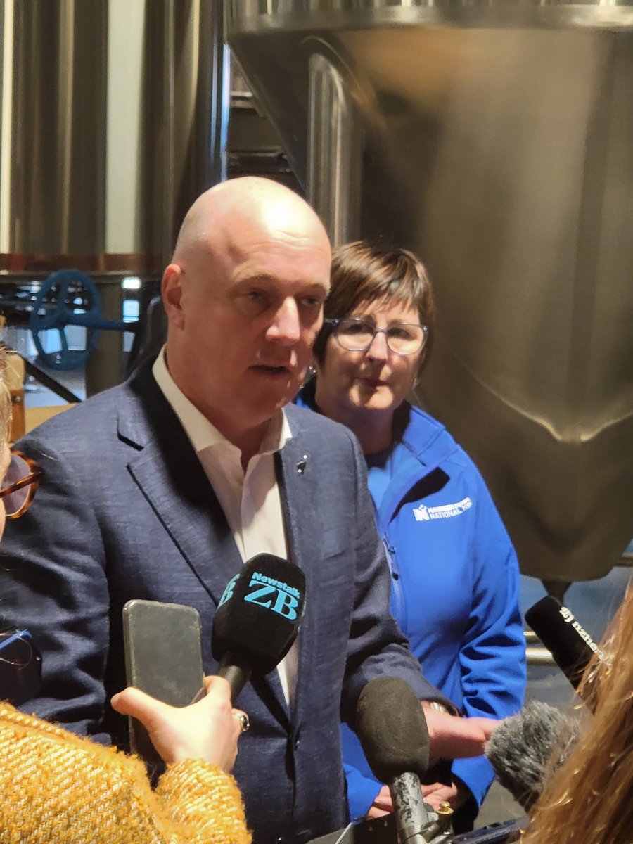 Pandasport's tweet photo. I'm with the big kids today, at a #media stand-up with @chrisluxonmp at #monteiths in @greymouth_nz. Yes, I did ask a question, and yes, I did have a #beer not in that order, though. @SENZ_Radio @rural_roundup @TheCountry @GreymouthStar @NewshubNZ @1NewsNZ #Election2023 https://t.co/zxjLWTcXsm