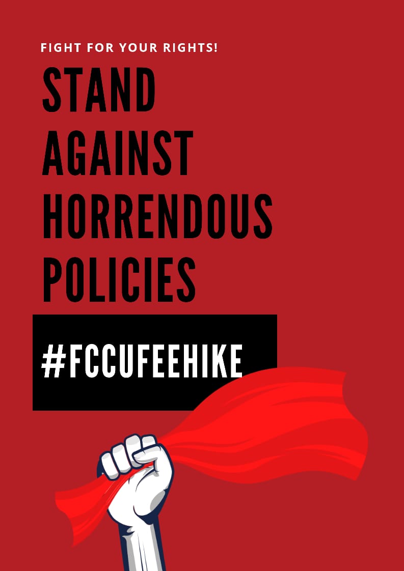 We stand against the horrendous policies of fccu.
#FCCUFeeHike #nomoreinjustice 
#studentsrights #Students #FeesMustFall