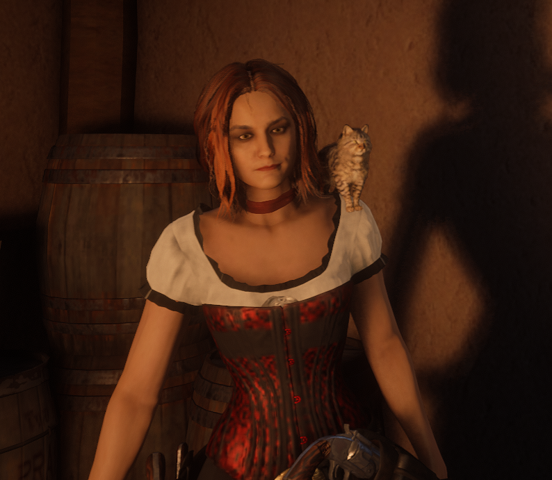 PeejLock's tweet image. a smol fur baby mr snowy, new horse Tequila, the starter horse that's already old Peanut and saloon things