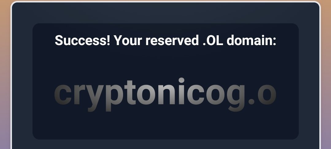 Just grabbed my @overlinenetwork .OL name so excited to see as more things come together for this project! 💗 grab yours using my personal link below ✨️🟥🟩🟨 #oLand #oCash Claim your free .OL name before someone else here: 🙌🥳👇👇 oca.sh/cryptonicog.ol