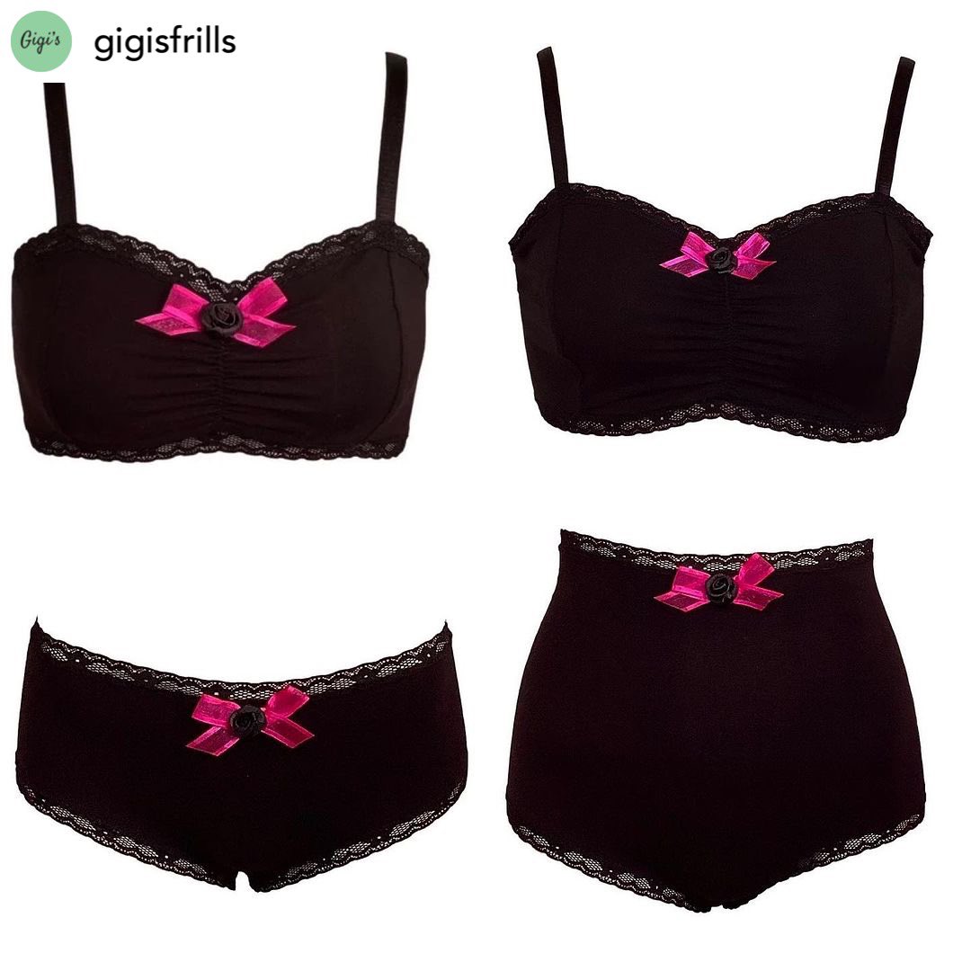 Show a little love to the brand-spanking-new (&amp; very limited edition) Christina set in Noir bamboo, exclusively available at @gigisfrills.

Posted <a href="/withregram/">Repost app</a> • @gigisfrills 
Meet…😍 Christina 😻 Our newest collab with Toronto’s own @inspirationvintage69