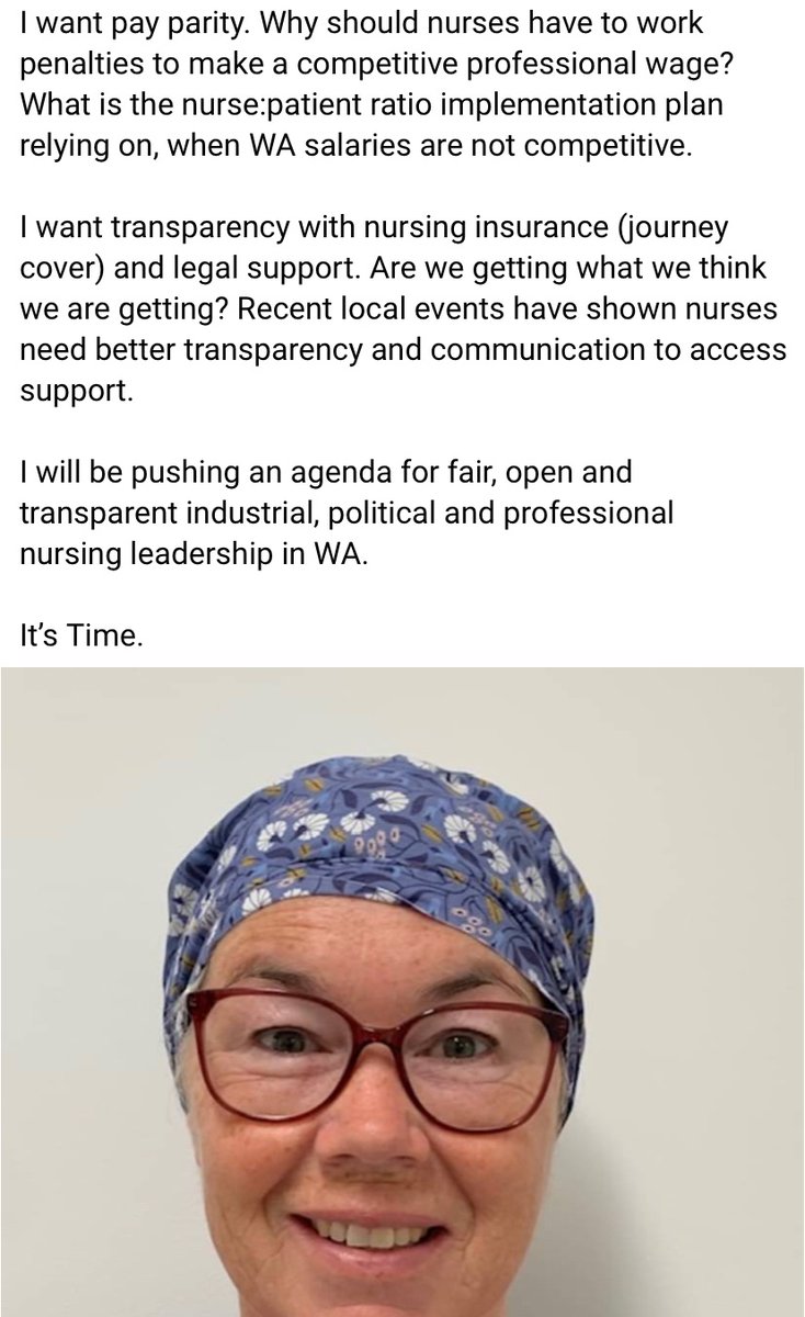 LizzyKilkenny's tweet photo. Complacency is eating away our nursing &amp; midwifery conditions and value - vote in our up coming ANMF WA Branch elections for strong leadership, governance and transparency. https://t.co/qSja512RKe