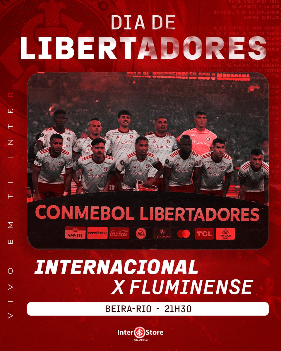 lojadocolorado's tweet image. #DiaDeInter🔴⚪

DIA DE INCENDIAR O BEIRA-RIO! É DIA DE DECISÃO 🔥⭐⭐🌟 

🛒 Camisa I 23/24 &amp;gt; bit.ly/3m1g9Jy

⚽ Internacional X Fluminense
🏟 Beira-Rio
⏰ 21h30
🏆 Libertadores
